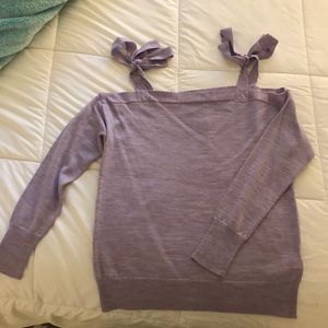 NWT J. Crew Lavender Tie Shoulder Sweater